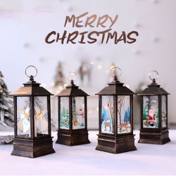 Christmas Table Decoration Glitter Snow LED Box