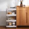 Space-Saving 3 or 4 Tier Storage Trolley, Rolling Cart with Wheels