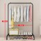 Metal Clothing Rails Garment Rack with Lower Shelves